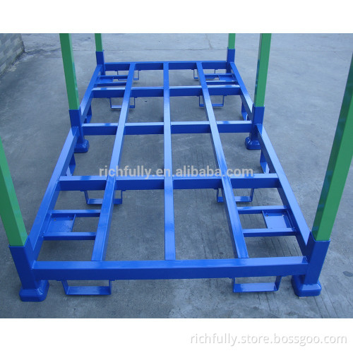 Heavy duty Long Stacking Rack in Blue+Green+Red colors for long rugs or fabrics rolls